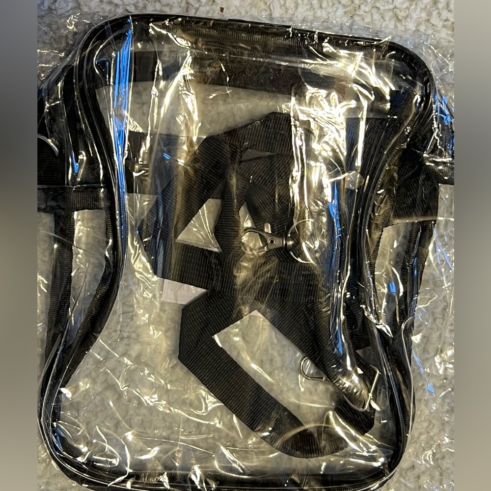 Clear plastic crossbody